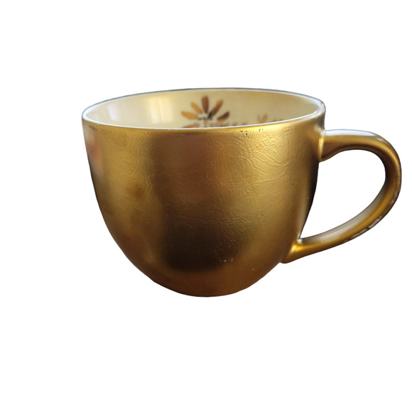 Lily Pulitzer Ceramic Mugs Set of 2 Gold Painted 12 oz - Picture 15 of 16